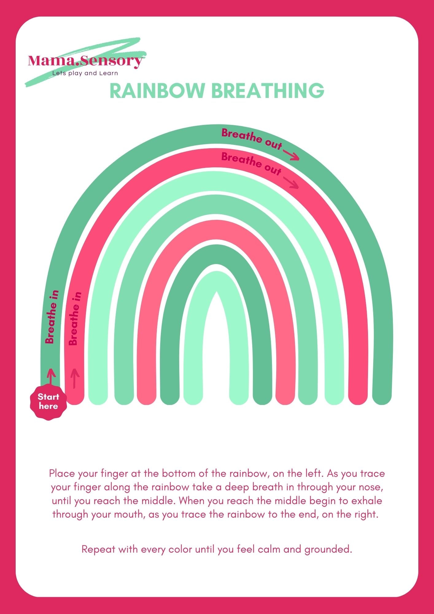 Breathing Rainbow Printable